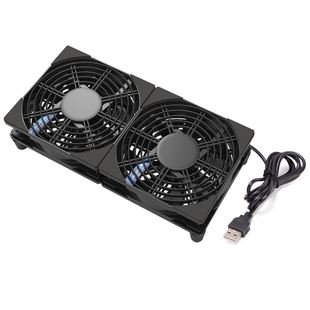 超静音路由器散热底座风扇支架5V USB风扇散热器wifi降温光猫投影