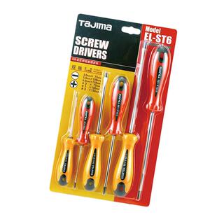 Tajima日本田岛EL-ST6家用十字一字起子螺丝刀带磁性螺丝批组套装