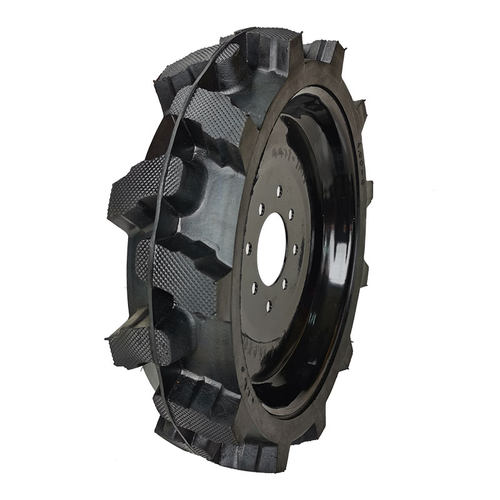 柴油汽油微耕机实心轮400一8打土轮350一6免内胎免充气耕地机配件