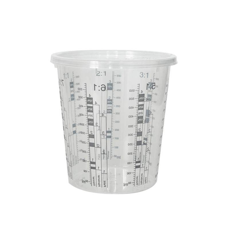 一次性调漆杯塑料量杯油漆刻度杯PP塑料杯比例油漆杯调色杯油漆桶