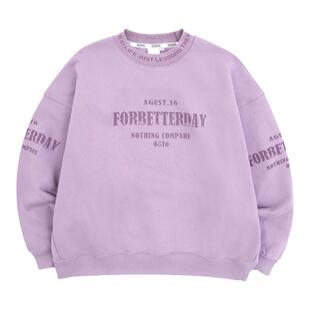 XXZXX圆领卫衣印花宽松落肩袖男女潮牌童装亲子装 秋季新款 267