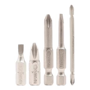 世达6.3mm旋具头一字十字两用螺丝刀批头双头电动梅花平口起子头