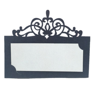 20张结婚嘉宾座位卡 镂空欧式婚礼台卡宴会会议活动皇冠名字桌牌