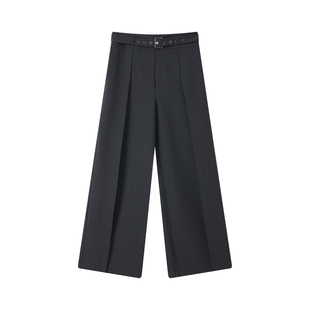 【可机洗】商场同款LILY2025新款女装格雷系弹力通勤西裤阔腿裤