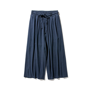 唐装汉元素中国风亚麻棉裙裤宋裤阔腿灯笼裤男民族复古风改良汉服