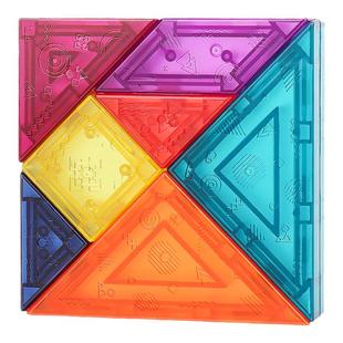 磁力七巧板智力拼图小学生积木拼图磁性益智儿童玩具幼儿教具拼板