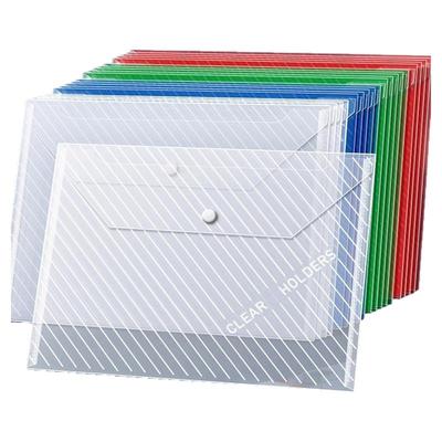 文件袋透明A4文件夹按扣学生试卷资料票据补习袋美术袋文件袋大