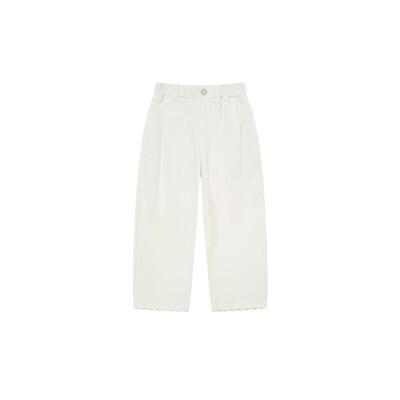 RBIGX瑞比克童装春季新款女童休闲长裤儿童白色牛仔裤裤子