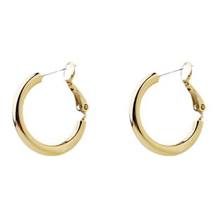 2025春季新款极简风金色素圈耳环女简约高级感耳圈圈圈耳钉耳饰品