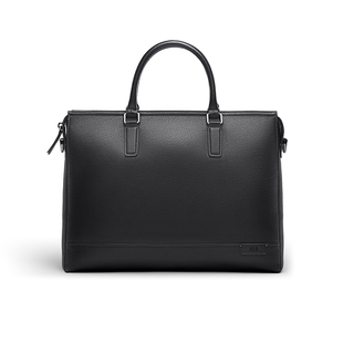 HLA/海澜之家男士真皮公文包大容量牛皮革商务手提包送爸爸送老公