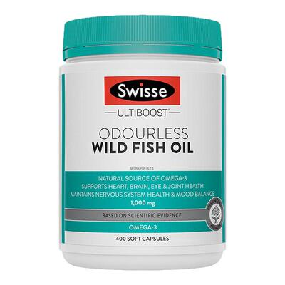 Swisse斯维诗高浓度深海鱼油omega3软胶囊400粒成人老年人鱼肝油