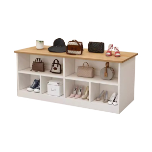 服装店中岛桌子女装店中间摆放陈列柜子鞋包店奶油风展示柜流水台