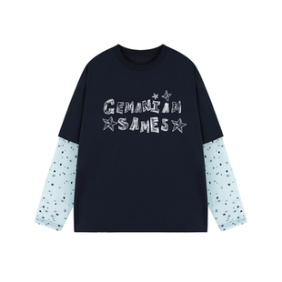 美式小众新款潮流印花多巴胺情侣t恤韩系夏季防晒罩衫宽松休闲