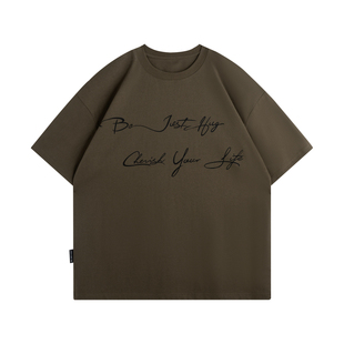 BJHG不计后果短袖t恤男款2025新款夏季美式潮牌印花纯棉半袖T恤女