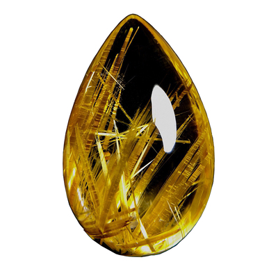 天然金发晶水晶吊坠女钛晶无事牌