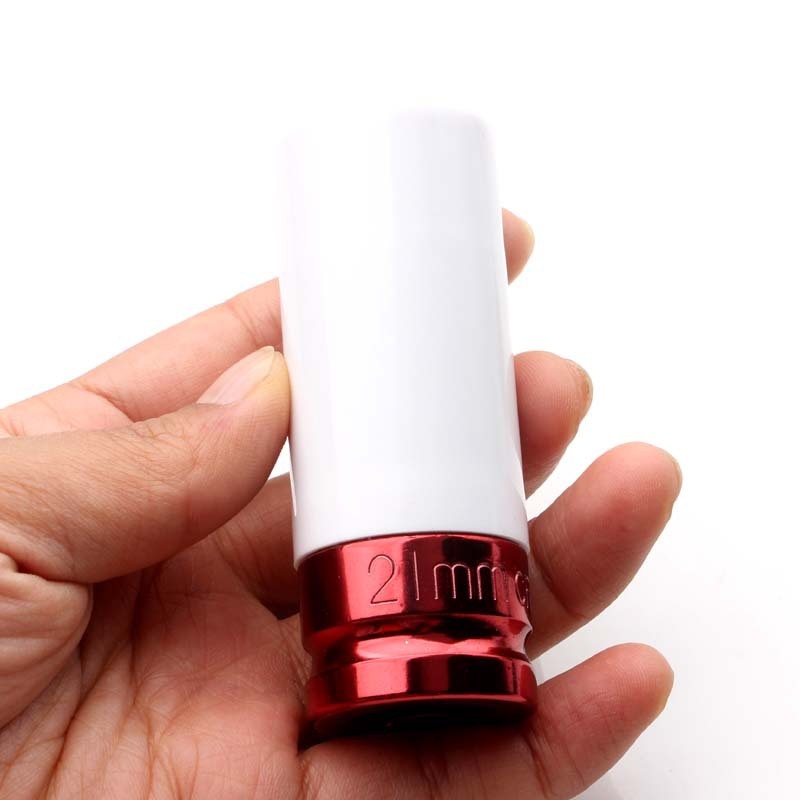 3PCS气动轮胎保护套筒1/2彩色套筒汽修套筒组工具三件套彩色套长