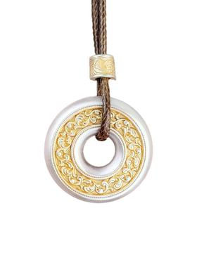 安扣吊坠男999足银项链