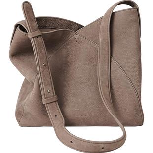 DREA BASAA半山花瓣流浪包磨砂皮小号单肩包大容量真皮通勤斜跨包