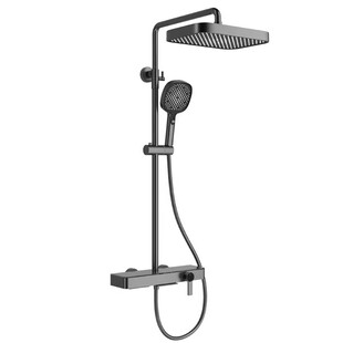 智能数显恒温淋浴花洒套装家用全铜混水阀增压式浴室瀑布出氛围灯