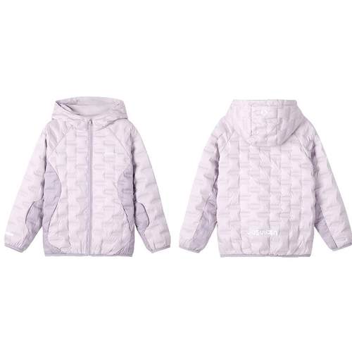 久岁伴儿童羽绒服男童女童新款白鸭绒保暖外套中大童宝宝连帽上衣