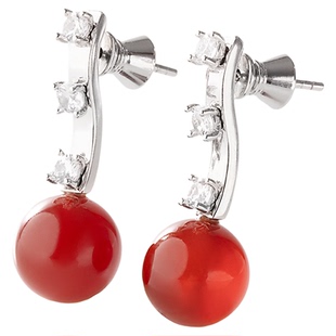 【星轨耳环】一川月白原创设计百搭气质手工s925纯银耳饰新中式