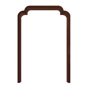 宋式美学实木垭口海棠角门套双包新中式木雕客厅阳台玄关隔断定制