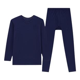 三枪保暖内衣女薄款纯棉抗静电保暖套装男秋衣秋裤套装青少年情侣