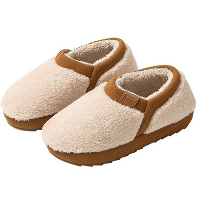 居家用防滑加绒保暖包跟棉拖鞋女