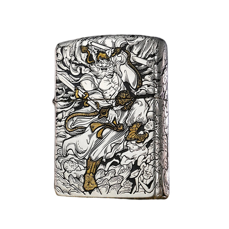 ZIPPO错金银天师钟馗官方正品