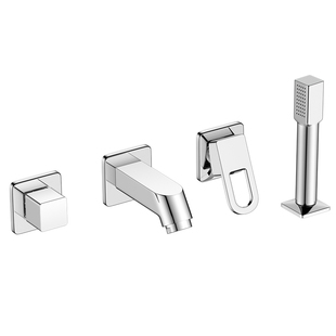 包安装水龙头四件套三孔卫生间洗脸台盆面盆洗手盆冷热入墙分体式