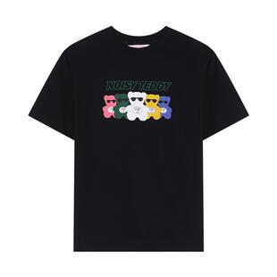NOISY TEDDY男女同款25年夏季新款印花时尚圆领短袖T恤休闲百搭童