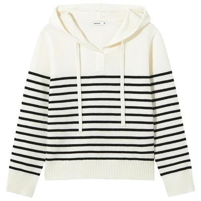 热风2025年女士带帽套头针织衫