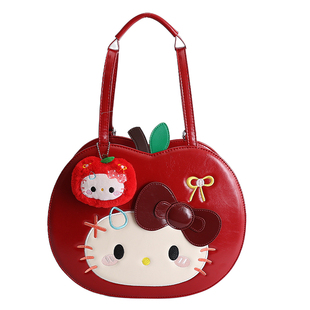 可爱红色苹果kt猫包包女2026新款小众百搭手提包大容量单肩斜挎包