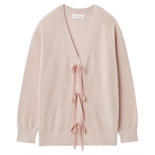 SNIDEL HOME2026春夏新品蝴蝶结V领长袖针织开衫睡衣SHNT261063