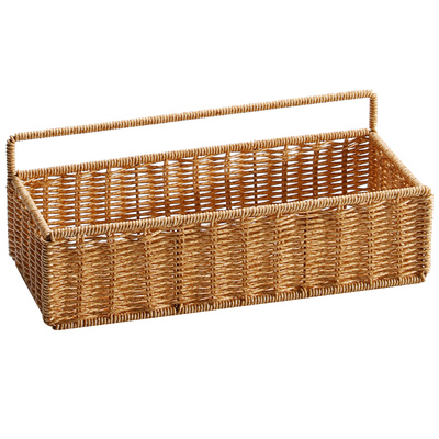 塑料藤编浴室墙上置物架免打孔