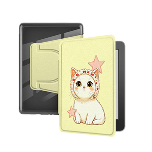 适用Kindlekpw6磁吸12代958可爱猫咪658旋转KOBO6电子书保护套潮