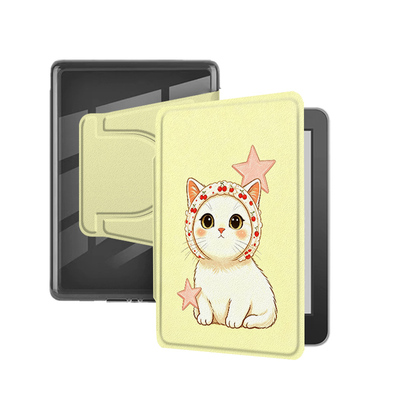 适用Kindlekpw6磁吸12代958可爱猫咪658旋转KOBO6电子书保护套潮
