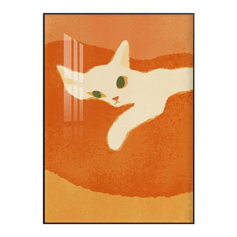 可爱猫咪背景墙装饰画客厅卧室