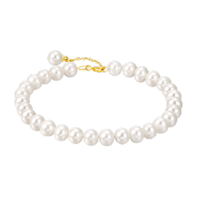 梦金园18K金镶嵌珍珠手链