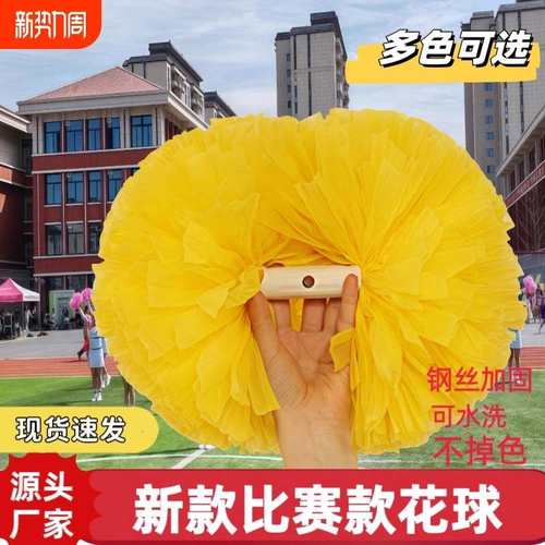 专业比赛手柄手握哑光啦啦操花球啦啦队手拿花拉拉队手花小学生