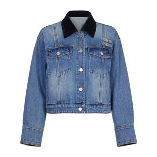 婉甸2026春季新品雾蓝色丹宁女街头休闲潮流外套牛仔褂1251O15GX3