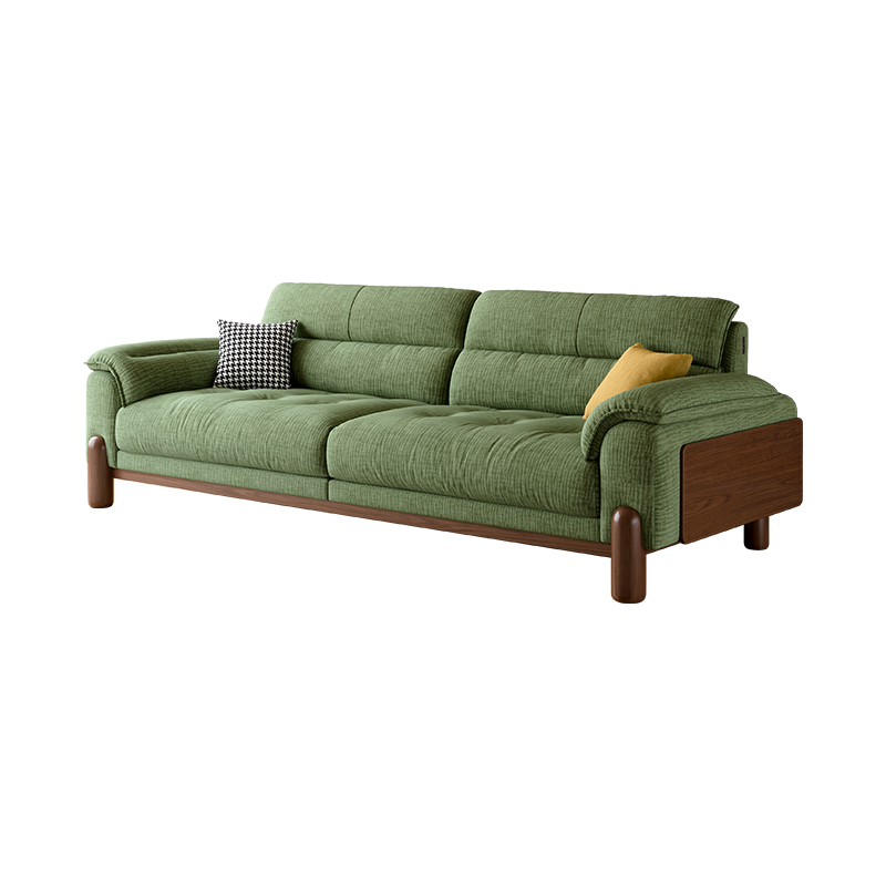 佛山新款日式现代简约原木风布艺沙发客厅小户型白蜡木实木家具