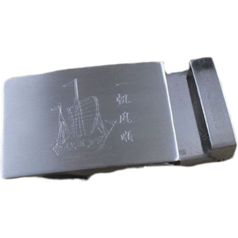 不锈钢自动扣头 男平滑腰带扣头纯钢皮带头简约全钢304牛皮裤带
