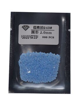 蓝欧泊圆形尖底钻水晶石首饰镶嵌
