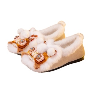 舞绣缘原创国潮虎头鞋2025新款冬季加绒女鞋防寒保暖中古风保暖鞋