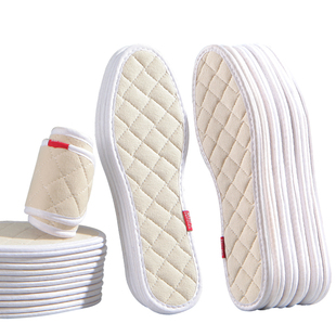 艾草亚麻鞋垫女款男防臭吸汗软底舒适棉布透气除臭留香型纯棉布冬