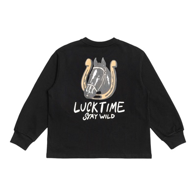 Damon儿童美式复古马头印花长袖