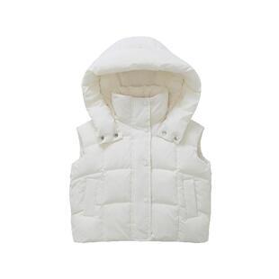 齐齐熊男童羽绒马甲冬季三防儿童冬装外套男宝宝保暖上衣连帽小童