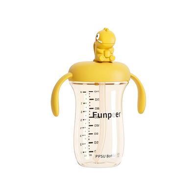 粉皮儿直饮奶瓶儿童刻度吸管杯