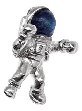 原创太空人银饰镶嵌宝石宇航员